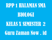 RPP 1 Lembar Biologi Kelas 10 Semester 2